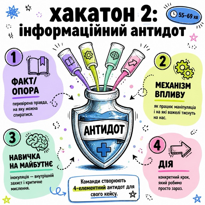 Слайд вправи FreeMind Ukraine «Хакатон 2: інформаційний антидот»