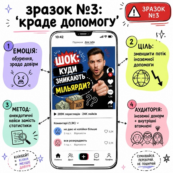 Приклад маніпуляції «Краде допомогу» для вправи FreeMind Ukraine