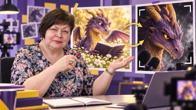 Галина Дегтярьова пояснює вправу «Місце для дракона» про вплив медіа